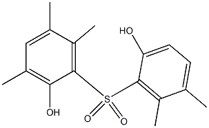 2,2'-Dihydroxy-3,5,5',6,6'-pentamethyl[sulfonylbisbenzene] Struktur