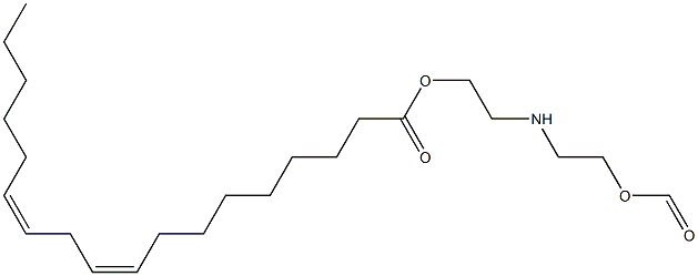 (9Z,12Z)-9,12-Octadecadienoic acid 2-[[2-(formyloxy)ethyl]amino]ethyl ester Struktur