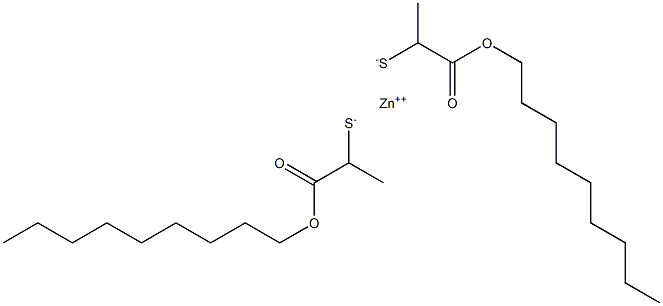 Zinc bis[1-(nonyloxycarbonyl)ethanethiolate] Struktur