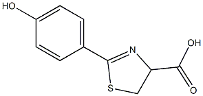 2-(4-Hydroxyphenyl)-2-thiazoline-4-carboxylic acid Struktur