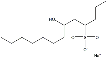 6-Hydroxytridecane-4-sulfonic acid sodium salt Struktur