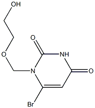 1-(2-Hydroxyethoxymethyl)-6-bromouracil Struktur