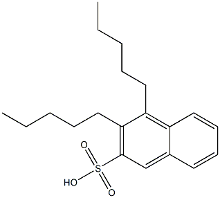 3,4-Dipentyl-2-naphthalenesulfonic acid Struktur