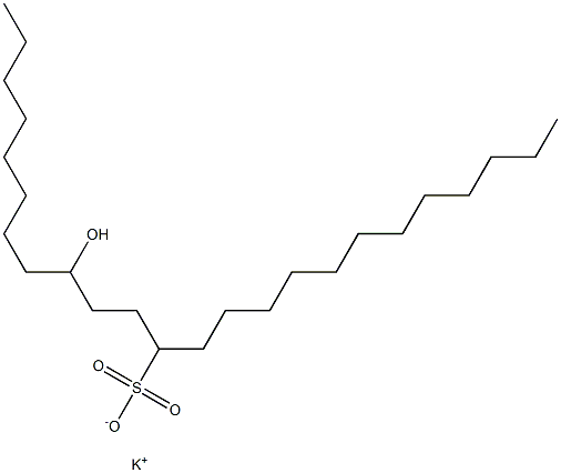 9-Hydroxytetracosane-12-sulfonic acid potassium salt Struktur