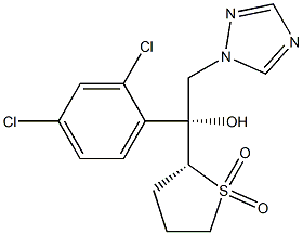 (1R)-1-(2,4-Dichlorophenyl)-1-[[(2R)-tetrahydrothiophene 1,1-dioxide]-2-yl]-2-(1H-1,2,4-triazol-1-yl)ethanol Struktur