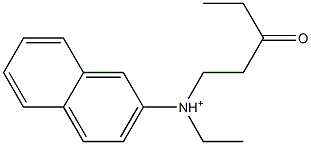 (3-Oxopentyl)(2-naphtyl)(ethyl)aminium Struktur