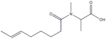 2-[N-Methyl-N-(6-octenoyl)amino]propionic acid Struktur