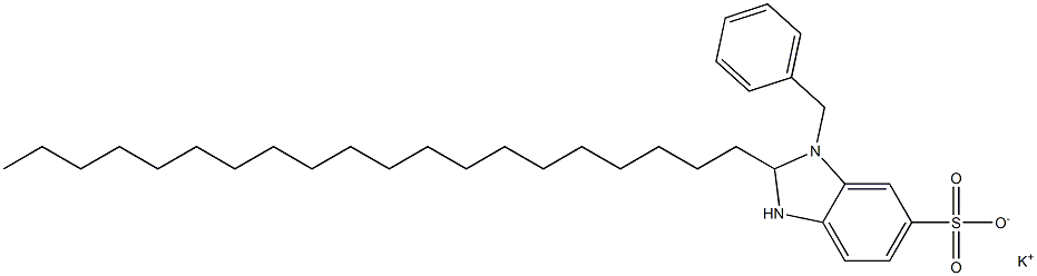 1-Benzyl-2,3-dihydro-2-icosyl-1H-benzimidazole-6-sulfonic acid potassium salt Struktur