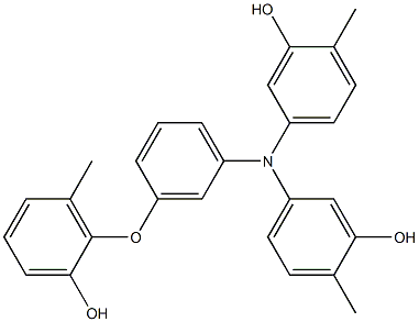 N,N-Bis(3-hydroxy-4-methylphenyl)-3-(2-hydroxy-6-methylphenoxy)benzenamine Struktur