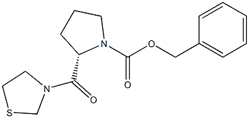 (2S)-2-[(Thiazolidin-3-yl)carbonyl]pyrrolidine-1-carboxylic acid benzyl ester Struktur