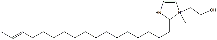 1-Ethyl-2-(15-heptadecenyl)-1-(2-hydroxyethyl)-4-imidazoline-1-ium Struktur