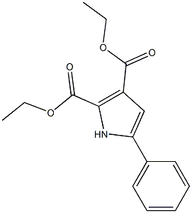 5-Phenyl-1H-pyrrole-2,3-dicarboxylic acid diethyl ester Struktur