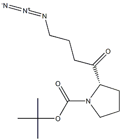 (2S)-2-(4-Azido-1-oxobutyl)pyrrolidine-1-carboxylic acid tert-butyl ester Struktur