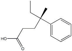 [S,(-)]-4-Methyl-4-phenylhexanoic acid Struktur