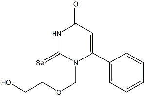 1-(2-Hydroxyethoxymethyl)-6-phenylselenouracil Struktur