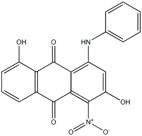 1-Anilino-3,8-dihydroxy-4-nitroanthraquinone Struktur