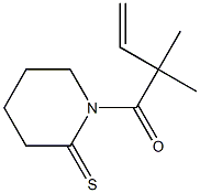 1-(2,2-Dimethyl-3-butenoyl)piperidine-2-thione Struktur