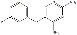 2,4-Diamino-5-[3-iodobenzyl]pyrimidine Struktur