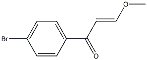 (2E)-3-Methoxy-1-(4-bromophenyl)-2-propen-1-one Struktur