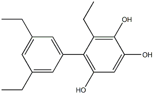 6-Ethyl-5-(3,5-diethylphenyl)benzene-1,2,4-triol Struktur