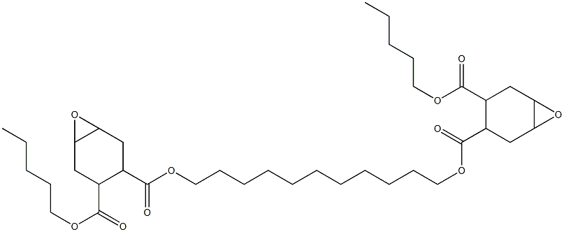 Bis[2-(pentyloxycarbonyl)-4,5-epoxy-1-cyclohexanecarboxylic acid]1,11-undecanediyl ester Struktur