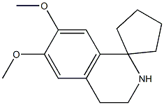 6,7-Dimethoxy-3,4-dihydrospiro[isoquinoline-1(2H),1'-cyclopentane] Struktur