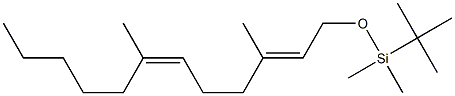 (2E,6Z)-1-(tert-Butyldimethylsiloxy)-3,7-dimethyl-2,6-dodecadiene Struktur