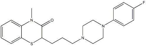 2-[3-[4-(4-Fluorophenyl)piperazin-1-yl]propyl]-4-methyl-2H-1,4-benzothiazin-3(4H)-one Struktur