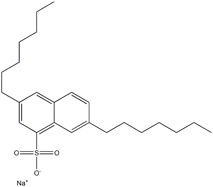 3,7-Diheptyl-1-naphthalenesulfonic acid sodium salt Struktur