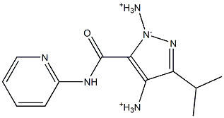 3-Isopropyl-4-diazonio-5-[[2-pyridinylamino]carbonyl]-1H-pyrazol-1-ide Struktur