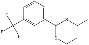 3-(Trifluoromethyl)-1-[bis(ethylthio)methyl]benzene Struktur