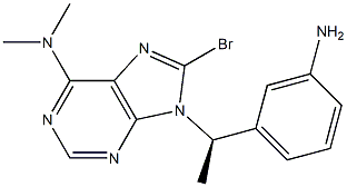 9-[(R)-1-(3-Aminophenyl)ethyl]-8-bromo-N,N-dimethyl-9H-purin-6-amine Struktur