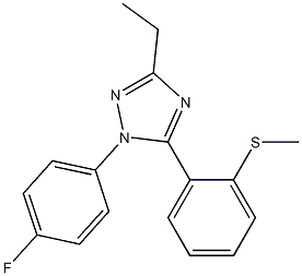 1-(4-Fluorophenyl)-5-(2-methylthiophenyl)-3-ethyl-1H-1,2,4-triazole Struktur