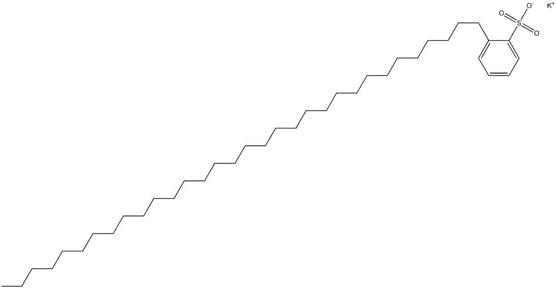 2-(Dotriacontan-1-yl)benzenesulfonic acid potassium salt Struktur