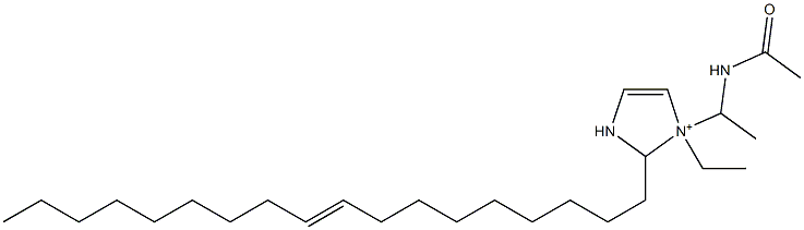 1-[1-(Acetylamino)ethyl]-1-ethyl-2-(9-octadecenyl)-4-imidazoline-1-ium Struktur