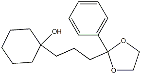 2-Phenyl-2-[3-(1-hydroxycyclohexyl)propyl]-1,3-dioxolane Struktur