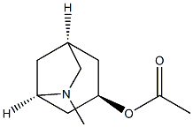 Acetic acid [1S,3R,5R,(+)]-6-methyl-6-azabicyclo[3.2.1]octane-3-yl ester Struktur