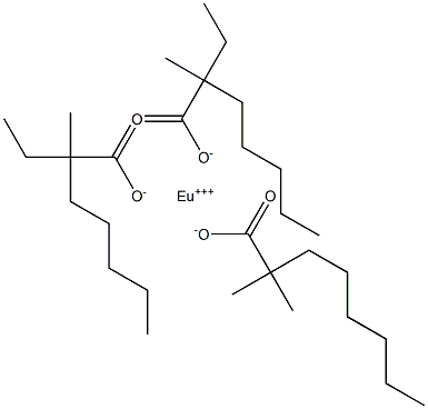 Europium(III)2,2-dimethyloctanoate=bis(2-ethyl-2-methylheptanoate) Struktur