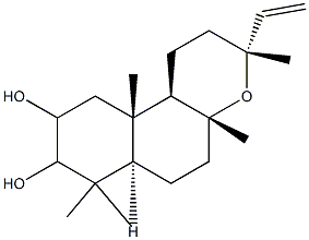 (13R)-8,13-Epoxylabd-14-ene-2,3-diol Struktur