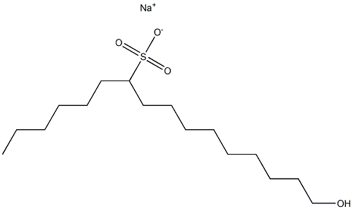 16-Hydroxyhexadecane-7-sulfonic acid sodium salt Struktur