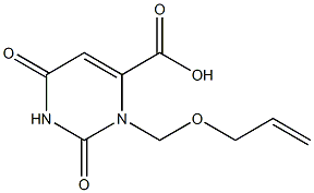 1-(2-Propenyloxymethyl)-6-carboxyuracil Struktur