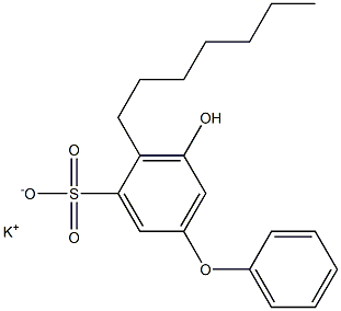 5-Hydroxy-4-heptyl[oxybisbenzene]-3-sulfonic acid potassium salt Struktur