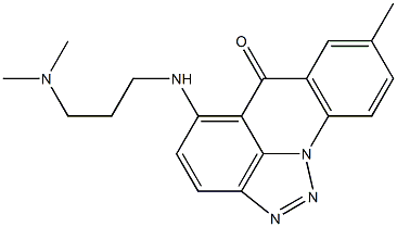 5-[3-Dimethylaminopropylamino]-8-methyl-6H-[1,2,3]triazolo[4,5,1-de]acridin-6-one Struktur