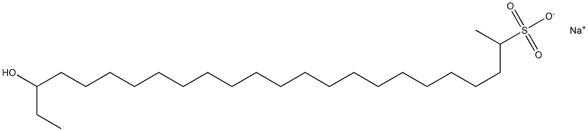 22-Hydroxytetracosane-2-sulfonic acid sodium salt Struktur