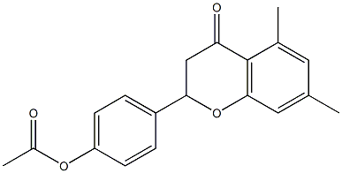 2-(4-Acetoxyphenyl)-5,7-dimethylchroman-4-one Struktur