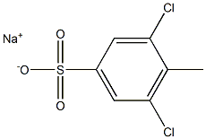 4-Methyl-3,5-dichlorobenzenesulfonic acid sodium salt Struktur