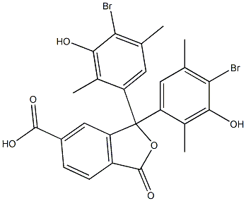 1,1-Bis(4-bromo-3-hydroxy-2,5-dimethylphenyl)-1,3-dihydro-3-oxoisobenzofuran-6-carboxylic acid Struktur