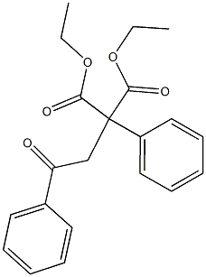 2-(Phenylcarbonylmethyl)-2-phenylmalonic acid diethyl ester Struktur