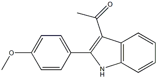 2-(4-Methoxyphenyl)-3-acetyl-1H-indole Struktur