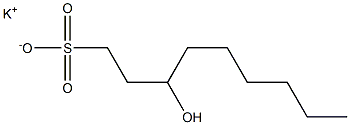 3-Hydroxynonane-1-sulfonic acid potassium salt Struktur